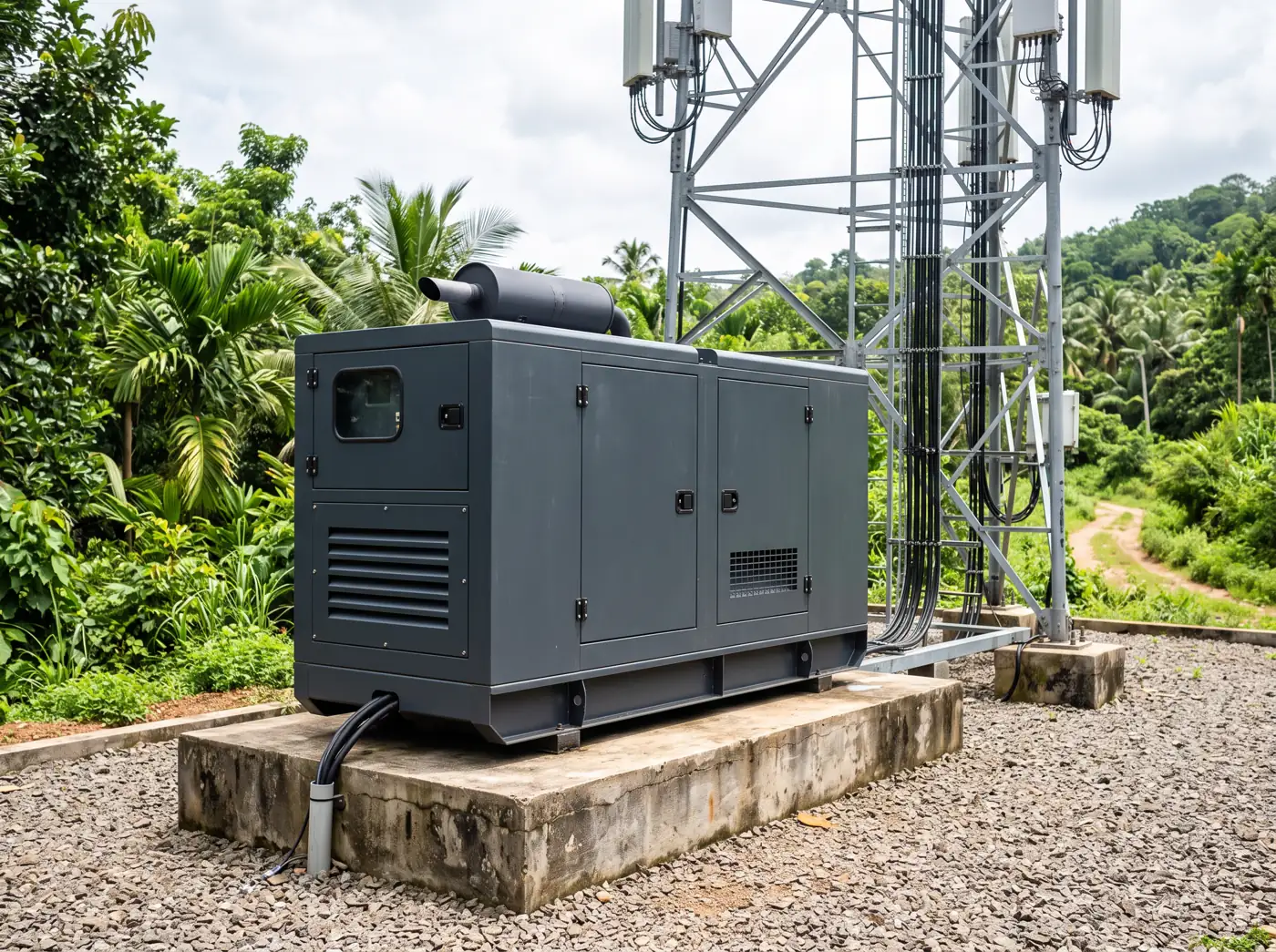 Diesel generator at a telecom site
